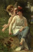 Guillaume Seignac, Cupid Adoring A Young Maiden